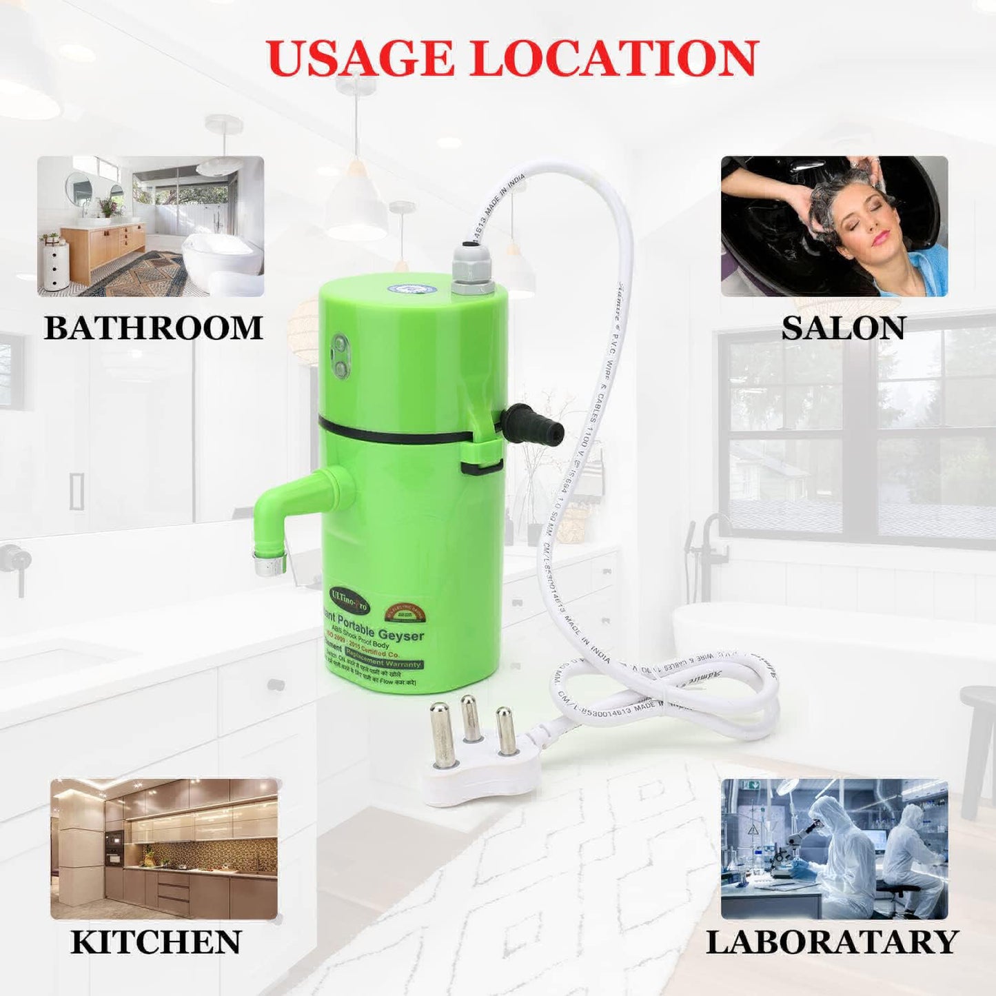 Instant Electric Water Geyser, Portable Geyser, Mini Geyser