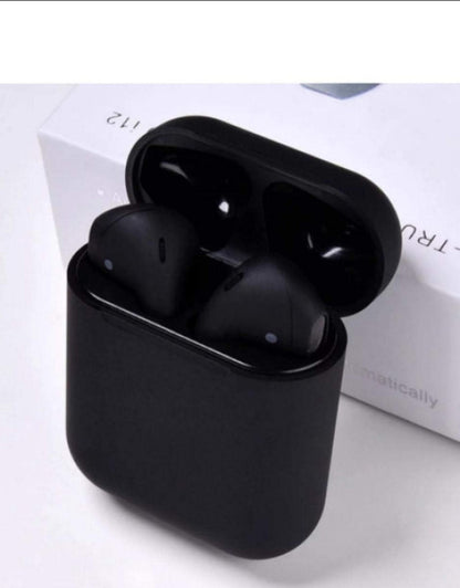 i12 Wireless Earpods + Touch Black