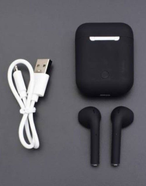 i12 Wireless Earpods + Touch Black