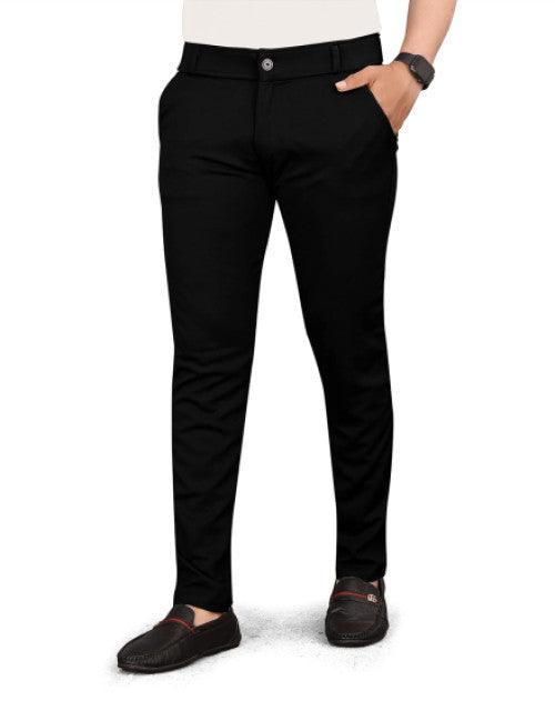 Men Slim Fit Lycra Blend Trousers (Pack of 1)